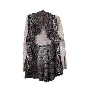 Anthropologie Dor Dor Couture Womens Woven Cocoon Cardigan Sweater Size XL